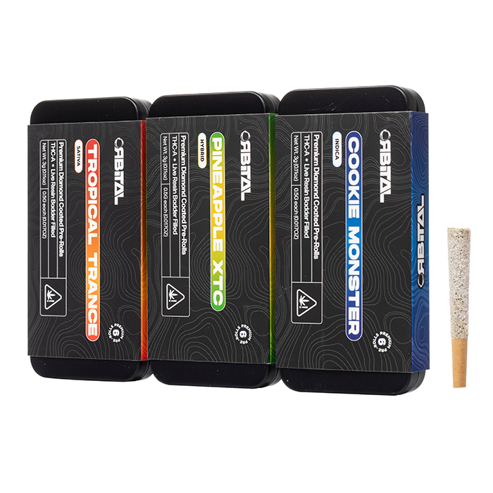 Orbital Diamond Encrusted 6ct 0.5g THC-A Pre-Rolls 5ct Display