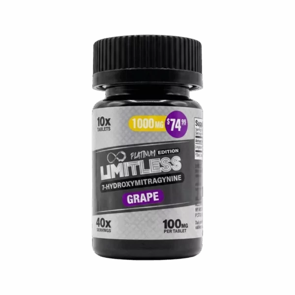 Limitless Platinum Edition 1000MG 7 Hydroxy Tablets 10ct Single Jar