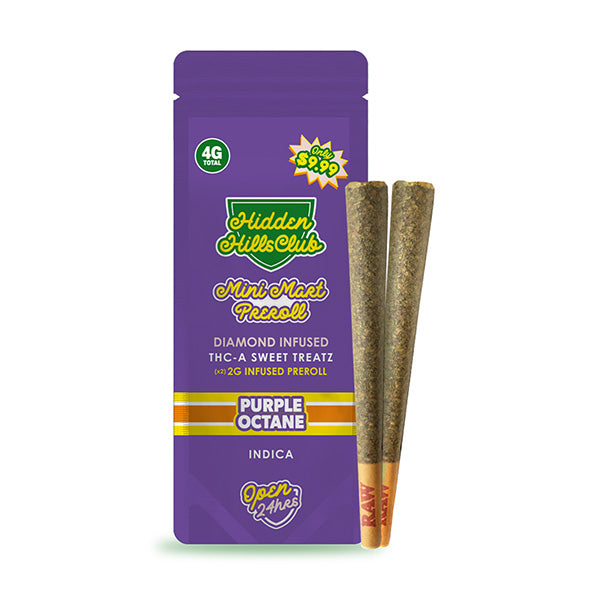 Hidden Hills Mini Mart 4g THC-A PreRolls 2 pack 10ct Display MSRP $9.99