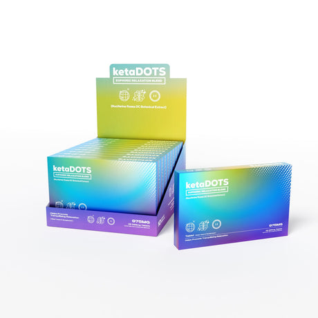 KetaDOTS 975mg 3 pack Euphoric Botanical Blend Tablets 10ct Display