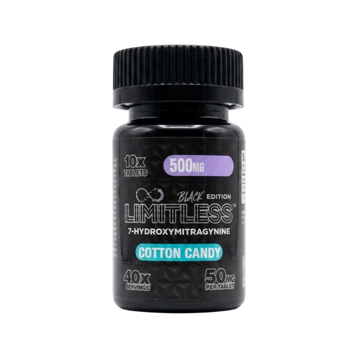 Limitless Black Edition 50MG 7 Hydroxy Tablets 10ct Single Jar