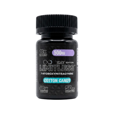 Limitless Black Edition 50MG 7 Hydroxy Tablets 10ct Single Jar
