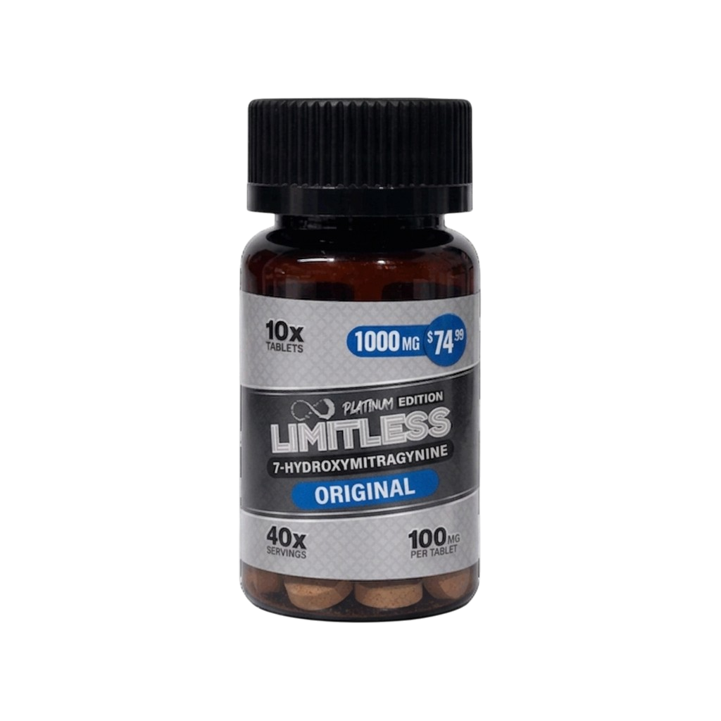 Limitless Platinum Edition 1000MG 7 Hydroxy Tablets 10ct Single Jar