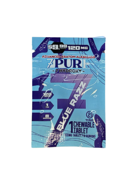 7Pure 120MG 7-Hydroxy Single Tablets 30ct Display MSRP $9.99