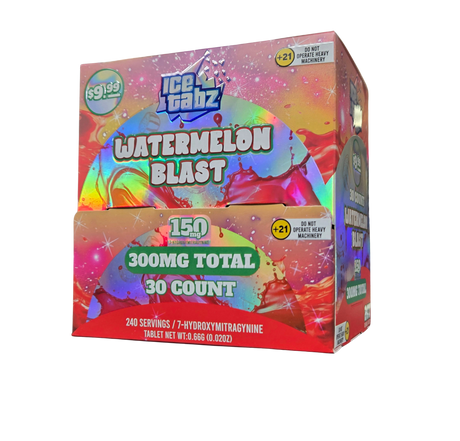 Ice Tabz 150MG 7 Hydroxy 2ct Tablets 30ct Box Display MSRP $9.99