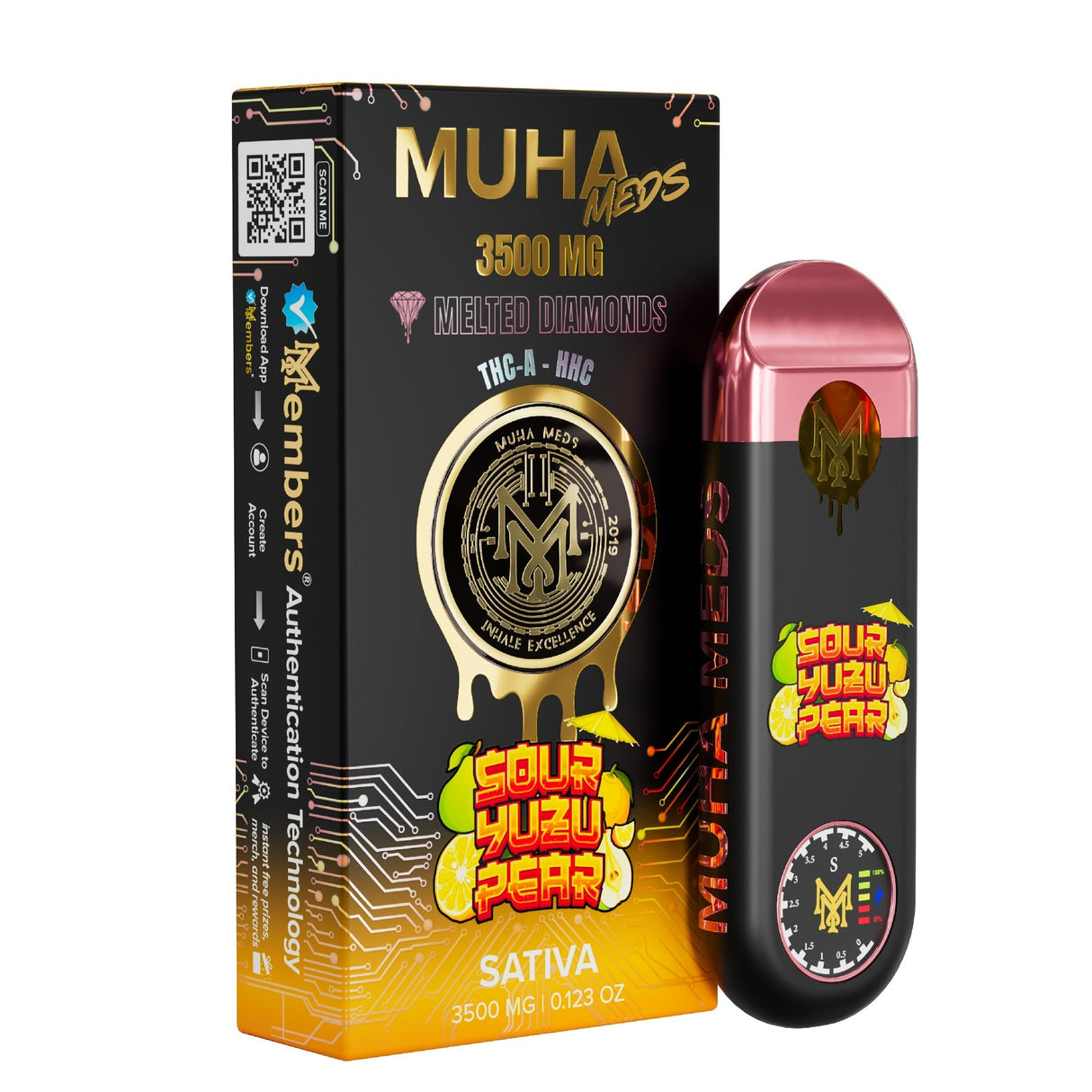 Muha Meds Melted Diamonds 3.5g THCA Disposable 5ct Display