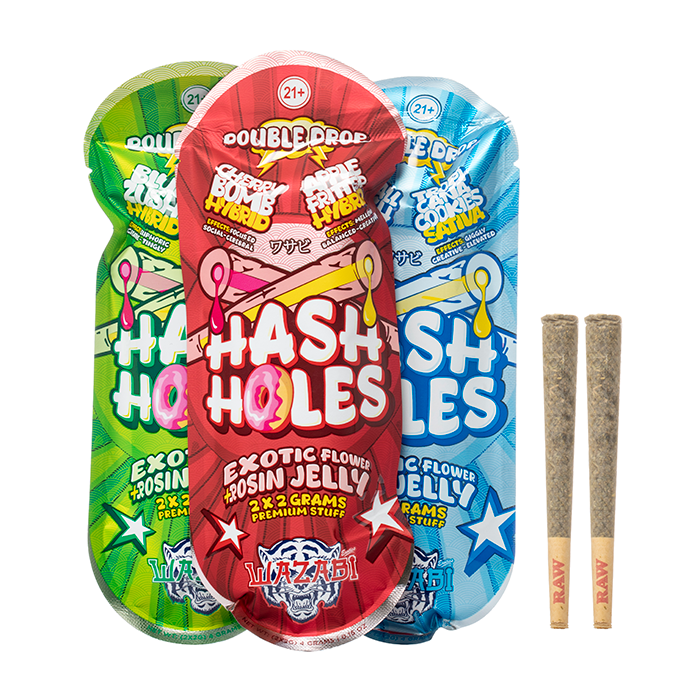 Wazabi THC-A 2ct Hash Hole Pre-Roll 10ct Display