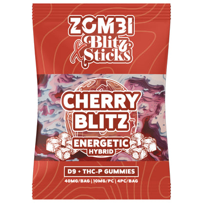 Zombi Delta-9+THC-P 40mg Blitz Stciks 20ct Box Gummies